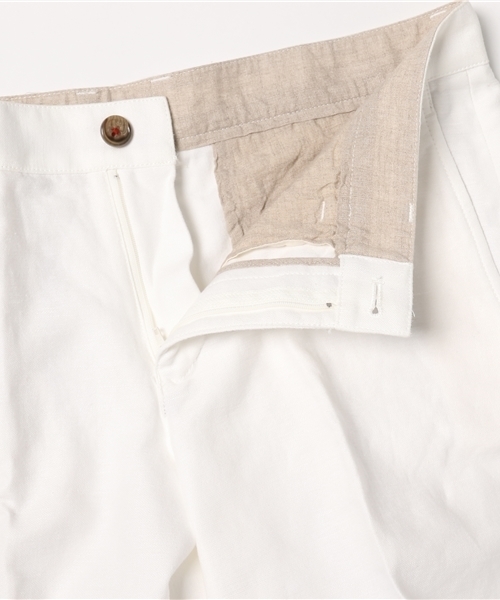 RECENCY OF MINE（リーセンシー オブ マイン）の「【Recency of Mine】綿/麻バックサテンショートパンツ（その他パンツ・メンズ・ホワイト/オリーブ・48/44/46）」の10枚目の写真