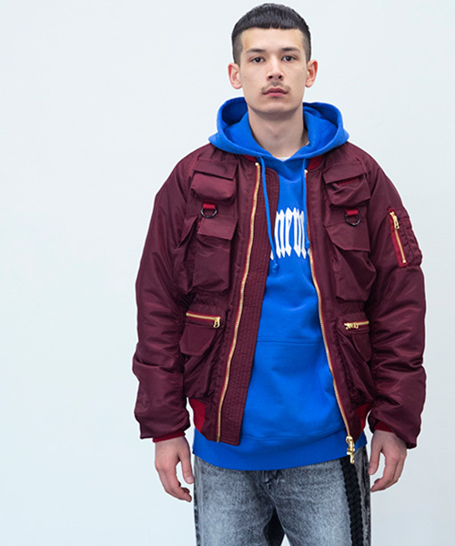 multi pocket bomber jacket