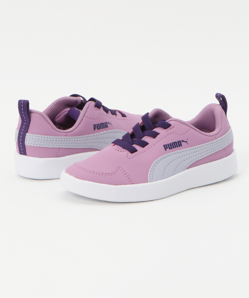 PUMA（プーマ）の「コートフレックス PS (KIDS)（スニーカー・キッズ・ネイビー/レッド/パープル・19.0cm/21.0cm/18.0cm/17.0cm/20.0cm）」の2枚目の写真