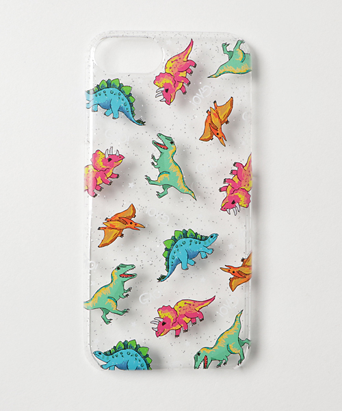 Threefourtime ｽﾘｰﾌｫｰﾀｲﾑ の 恐竜ラメiphoneケース Iphone8 7 6 6s対応 スマホケース カバー Wear