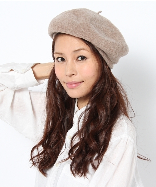 BEAMS BOY（ビームスボーイ）の「BEAMS BOY / ウールベレー12FW（ハンチング/ベレー帽・レディース・チャコールグレー/ベージュ/ワイン/ネイビー・ONE SIZE）」の5枚目の写真