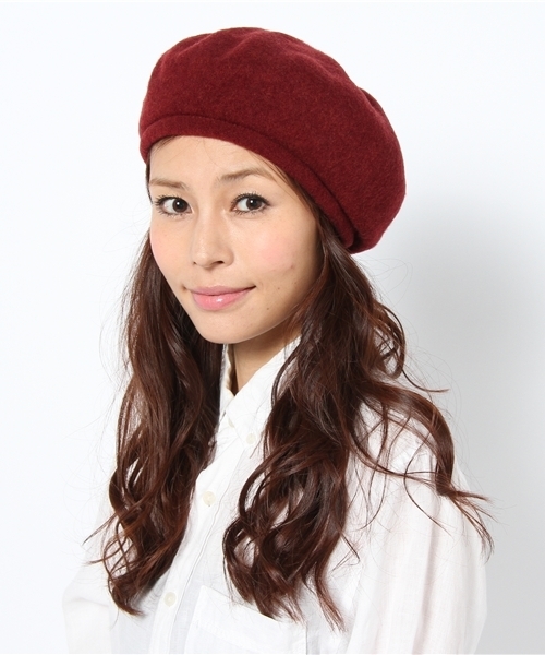 BEAMS BOY（ビームスボーイ）の「BEAMS BOY / ウールベレー12FW（ハンチング/ベレー帽・レディース・チャコールグレー/ベージュ/ワイン/ネイビー・ONE SIZE）」の8枚目の写真