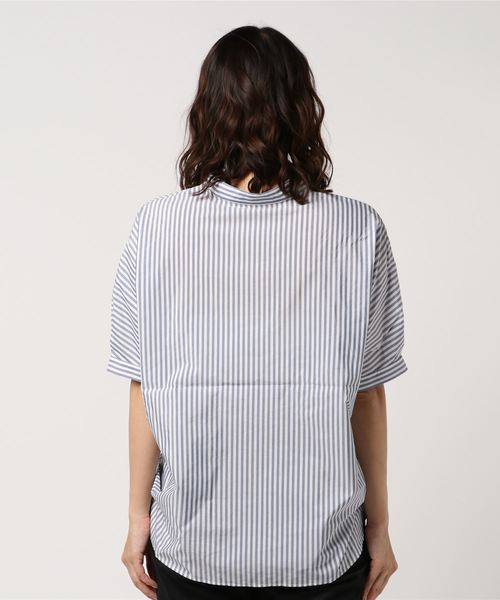 AMERICAN HOLIC（アメリカンホリック）の「・ドルマンスキッパーシャツ＊（シャツ/ブラウス・レディース・ネイビー/オフホワイト/ピンク/イエロー/グリーン/ストライプ・FREE）」の21枚目の写真