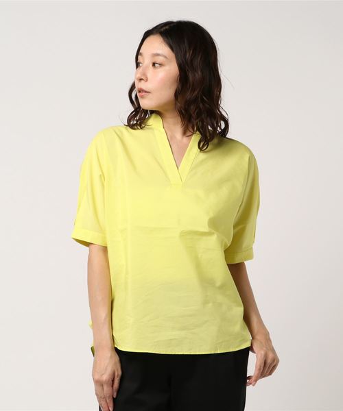 AMERICAN HOLIC（アメリカンホリック）の「・ドルマンスキッパーシャツ＊（シャツ/ブラウス・レディース・ネイビー/オフホワイト/ピンク/イエロー/グリーン/ストライプ・FREE）」の19枚目の写真