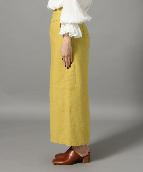 LOWRYS FARM(ローリーズファーム)の「アサコンスリットタイトスカート 825748(スカート・レディース・アイボリー/ブラウン/イエロー・MEDIUM/LARGE)」の7枚目の写真