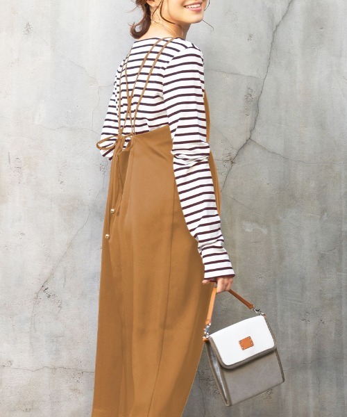 SweetMommy(スウィートマミー)の「キャミワンピ&シンプルトップスセット(マタニティウェア/グッズ・レディース・グレイッシュベージュ/ネイビー/ブラック/ブラウン・M/L)」の10枚目の写真