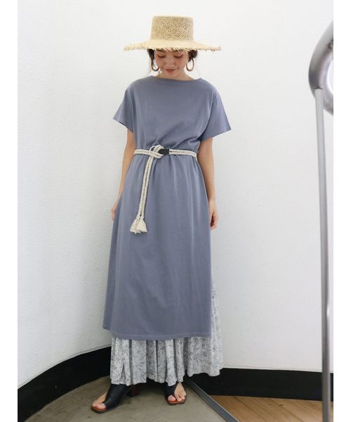 Ungrid（アングリッド）の「ハーフスリーブスリットカットワンピース（ワンピース・レディース・ブラック/オフホワイト/ブルー/モカ・FREE）」の16枚目の写真