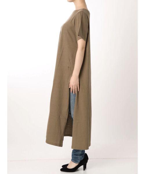 Ungrid（アングリッド）の「ハーフスリーブスリットカットワンピース（ワンピース・レディース・ブラック/オフホワイト/ブルー/モカ・FREE）」の13枚目の写真