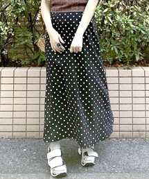 archives | ドットロングセミフレアスカート(スカート)