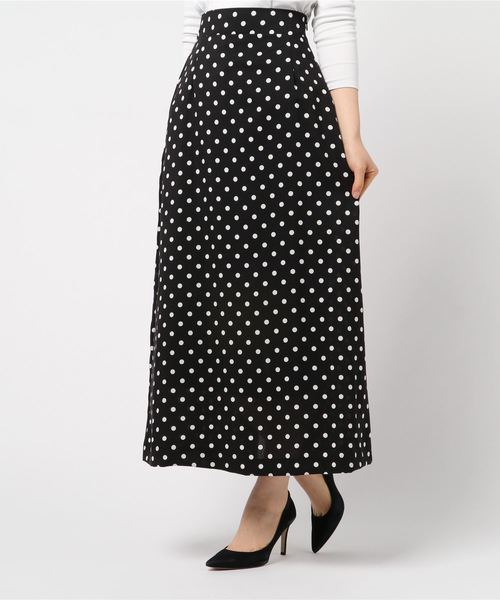 archives（アルシーヴ）の「ドットロングセミフレアスカート（スカート・レディース・ブラック/オフホワイト/ブラウン系その他・MEDIUM）」の7枚目の写真