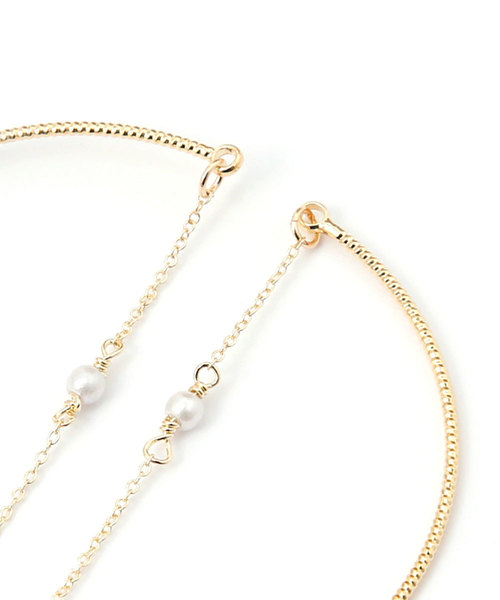 colleca la（コレカラ）の「細バングルとパール×チェーンのブレスレット（ブレスレット・レディース・シルバー/ゴールド・ﾌﾘ-）」の7枚目の写真