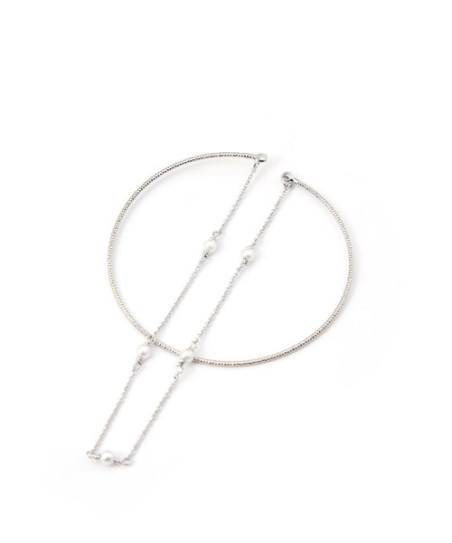 colleca la（コレカラ）の「細バングルとパール×チェーンのブレスレット（ブレスレット・レディース・シルバー/ゴールド・ﾌﾘ-）」の9枚目の写真