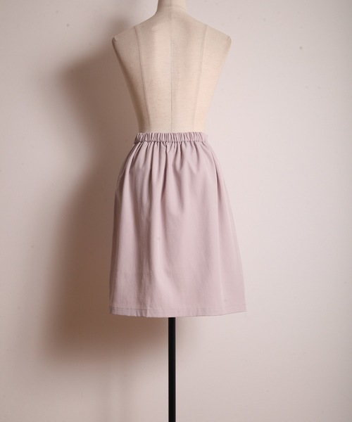 tocco closet(トッコ クローゼット)の「クリアビジュー装飾ポケット付き台形スカート(スカート・レディース・ネイビー/ピンクベージュ・M)」の12枚目の写真