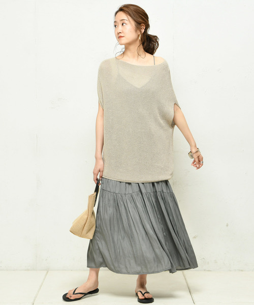 DouDou（ドゥドゥ）の「キャミワンピース（ワンピース・レディース・ピンクベージュ/カーキ/ブラック・FREE）」の13枚目の写真