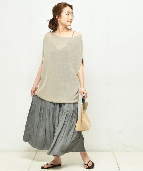 DouDou（ドゥドゥ）の「キャミワンピース（ワンピース・レディース・ピンクベージュ/カーキ/ブラック・FREE）」の10枚目の写真