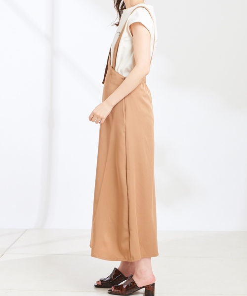 natural couture（ナチュラルクチュール）の「ワンショル2WAYジャンスカ（ジャンパースカート・レディース・ブラック/ベージュ・FREE）」の15枚目の写真