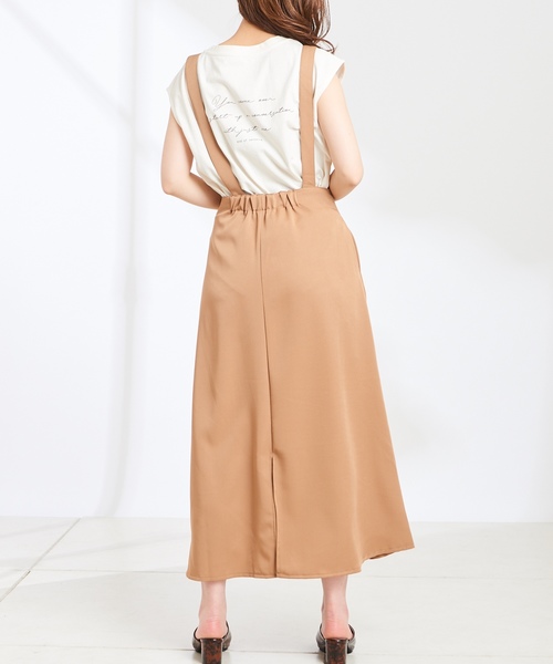 natural couture（ナチュラルクチュール）の「ワンショル2WAYジャンスカ（ジャンパースカート・レディース・ブラック/ベージュ・FREE）」の16枚目の写真