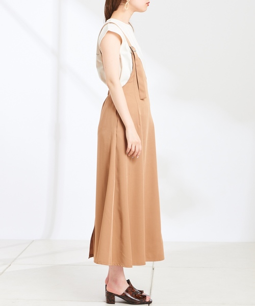 natural couture（ナチュラルクチュール）の「ワンショル2WAYジャンスカ（ジャンパースカート・レディース・ブラック/ベージュ・FREE）」の17枚目の写真