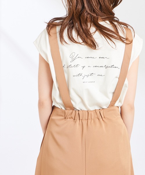 natural couture（ナチュラルクチュール）の「ワンショル2WAYジャンスカ（ジャンパースカート・レディース・ブラック/ベージュ・FREE）」の19枚目の写真