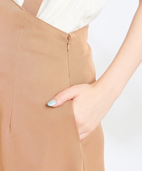 natural couture（ナチュラルクチュール）の「ワンショル2WAYジャンスカ（ジャンパースカート・レディース・ブラック/ベージュ・FREE）」の20枚目の写真