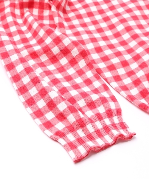 Ray BEAMS（レイビームス）の「○Ray BEAMS / ギンガムプリント クルーネック カーディガン（カーディガン/ボレロ・レディース・レッド/ブラック/ネイビー・ONE SIZE）」の9枚目の写真