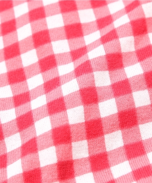 Ray BEAMS（レイビームス）の「○Ray BEAMS / ギンガムプリント クルーネック カーディガン（カーディガン/ボレロ・レディース・レッド/ブラック/ネイビー・ONE SIZE）」の8枚目の写真