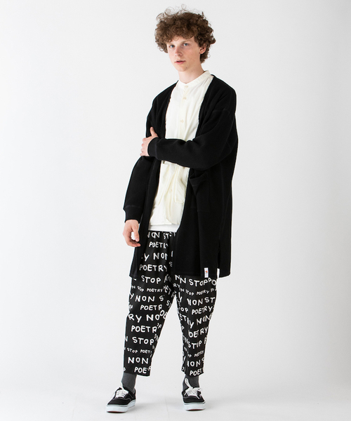 rehacer(レアセル)の「rehacer : Waffle Drape Cardigan Made in Japan / ワッフル ドレープ カーディガン メイドインジャパン(カーディガン/ボレロ・メンズ・ブラック/ネイビー・SMALL/MEDIUM/LARGE)」の4枚目の写真