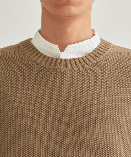 green label relaxing（グリーンレーベルリラクシング）の「SC☆ ウォッシュドカノコ クルー ベスト（ベスト・メンズ・モカ/ブラック/ライトブルー・L/M/S）」の8枚目の写真