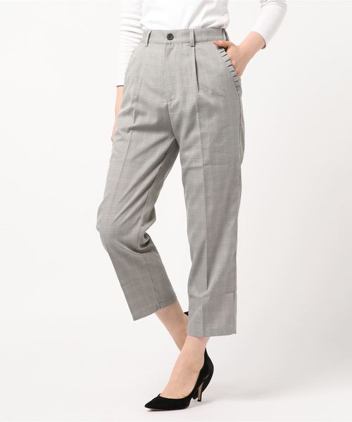 flower(フラワー)の「チャーミングチェックパンツ(その他パンツ・レディース・ブラウン/ベージュ・FREE)」の1枚目の写真