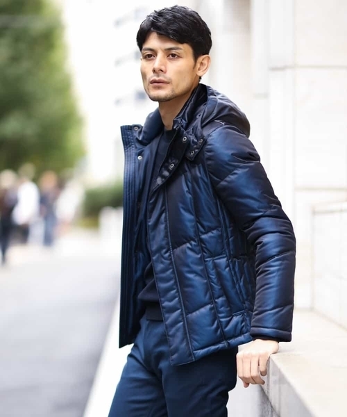 MICHEL KLEIN HOMME (ミッシェルクランオム)の「ダウンブルゾン(シャーロット)(ダウンジャケット/コート・メンズ・ネイビー/ボルドー・46/48/51)」の2枚目の写真