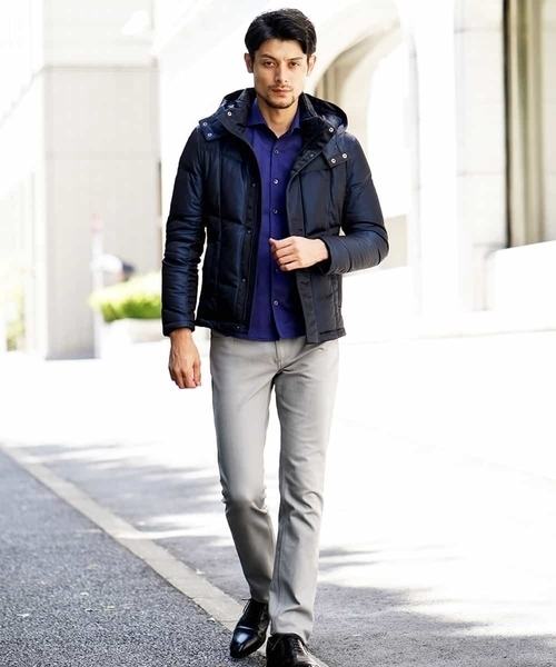 MICHEL KLEIN HOMME (ミッシェルクランオム)の「ダウンブルゾン(シャーロット)(ダウンジャケット/コート・メンズ・ネイビー/ボルドー・46/48/51)」の4枚目の写真
