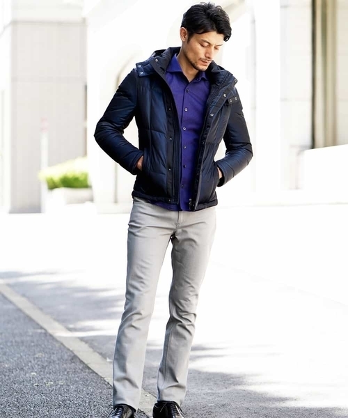 MICHEL KLEIN HOMME (ミッシェルクランオム)の「ダウンブルゾン(シャーロット)(ダウンジャケット/コート・メンズ・ネイビー/ボルドー・46/48/51)」の5枚目の写真
