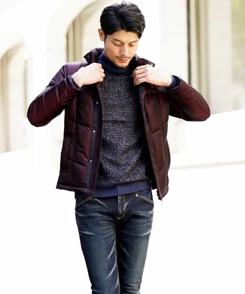 MICHEL KLEIN HOMME (ミッシェルクランオム)の「ダウンブルゾン(シャーロット)(ダウンジャケット/コート・メンズ・ネイビー/ボルドー・46/48/51)」の8枚目の写真