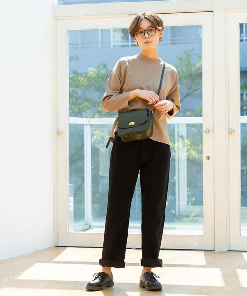 coen(コーエン)の「ミニハイネックワイドプルオーバーカットソー(Tシャツ/カットソー・レディース・オフホワイト/ベージュ/ブラウン・FREE)」の10枚目の写真