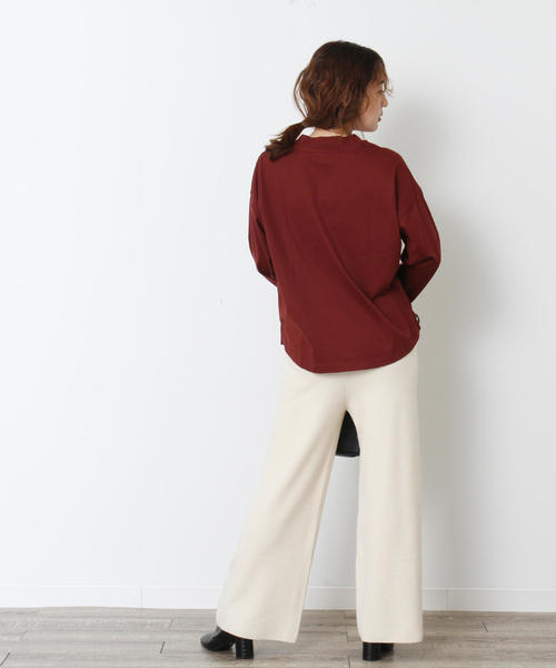 coen(コーエン)の「ミニハイネックワイドプルオーバーカットソー(Tシャツ/カットソー・レディース・オフホワイト/ベージュ/ブラウン・FREE)」の8枚目の写真