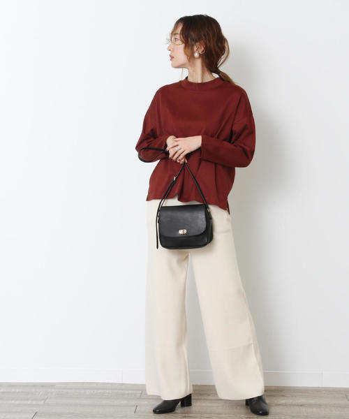 coen(コーエン)の「ミニハイネックワイドプルオーバーカットソー(Tシャツ/カットソー・レディース・オフホワイト/ベージュ/ブラウン・FREE)」の7枚目の写真