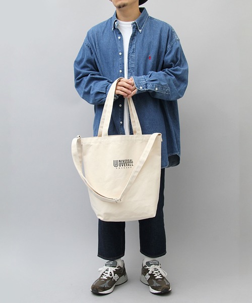 UNIVERSAL OVERALL(ユニバーサルオーバーオール)の「UNIVERSAL OVERALL / ユニバーサルオーバーオール / 2WAY キャンバス ショルダー トートバッグ(トートバッグ・メンズ・ホワイト/ブラック/ベージュ/グレー/ブルー・FREE)」の22枚目の写真