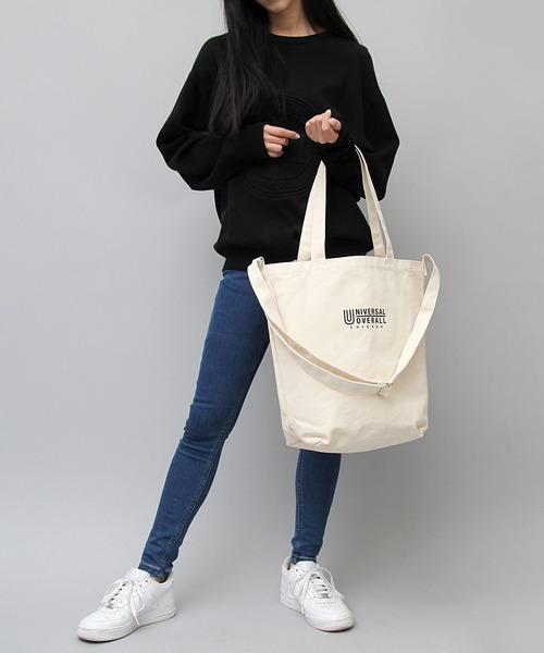 UNIVERSAL OVERALL(ユニバーサルオーバーオール)の「UNIVERSAL OVERALL / ユニバーサルオーバーオール / 2WAY キャンバス ショルダー トートバッグ(トートバッグ・メンズ・ホワイト/ブラック/ベージュ/グレー/ブルー・FREE)」の21枚目の写真