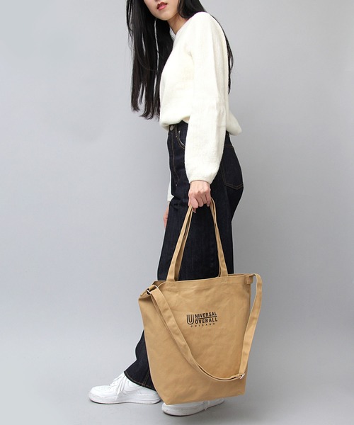 UNIVERSAL OVERALL(ユニバーサルオーバーオール)の「UNIVERSAL OVERALL / ユニバーサルオーバーオール / 2WAY キャンバス ショルダー トートバッグ(トートバッグ・メンズ・ホワイト/ブラック/ベージュ/グレー/ブルー・FREE)」の17枚目の写真