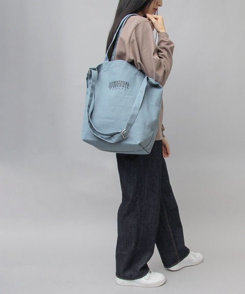 UNIVERSAL OVERALL(ユニバーサルオーバーオール)の「UNIVERSAL OVERALL / ユニバーサルオーバーオール / 2WAY キャンバス ショルダー トートバッグ(トートバッグ・メンズ・ホワイト/ブラック/ベージュ/グレー/ブルー・FREE)」の6枚目の写真