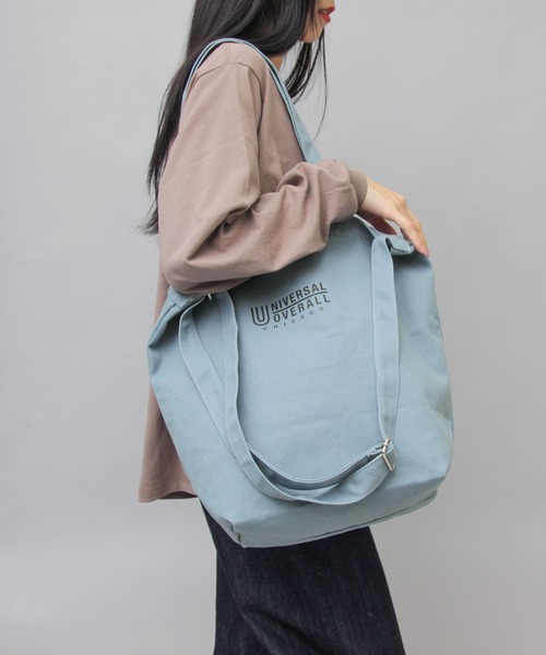 UNIVERSAL OVERALL(ユニバーサルオーバーオール)の「UNIVERSAL OVERALL / ユニバーサルオーバーオール / 2WAY キャンバス ショルダー トートバッグ(トートバッグ・メンズ・ホワイト/ブラック/ベージュ/グレー/ブルー・FREE)」の15枚目の写真