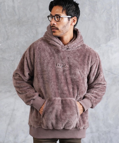 KANGOL(カンゴール)の「roshell×KANGOL カンゴール ブランド別注 コラボ ボアパーカー(パーカー・メンズ・ブラック/ベージュ/ブラウン/オフホワイト/モカ/グレイッシュベージュ/ブラウン系その他/ベージュ系その他2/ホワイト系その他/ベージュ系その他/ブラック系その他/グレー系その他2/グレー系その他・SMALL/MEDIUM/LARGE/X-LARGE)」の9枚目の写真