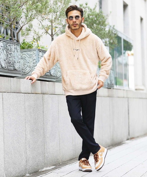 KANGOL(カンゴール)の「roshell×KANGOL カンゴール ブランド別注 コラボ ボアパーカー(パーカー・メンズ・ブラック/ベージュ/ブラウン/オフホワイト/モカ/グレイッシュベージュ/ブラウン系その他/ベージュ系その他2/ホワイト系その他/ベージュ系その他/ブラック系その他/グレー系その他2/グレー系その他・SMALL/MEDIUM/LARGE/X-LARGE)」の15枚目の写真