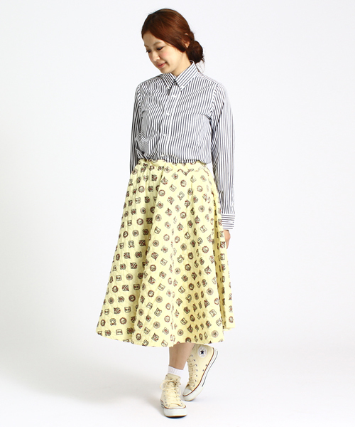 BEAMS BOY（ビームスボーイ）の「【FUDGE5月号掲載】BEAMS BOY / NEW ロンストエンブロイド ボタンダウン シャツ（シャツ/ブラウス・レディース・ブラック/ブルー・1/0）」の7枚目の写真