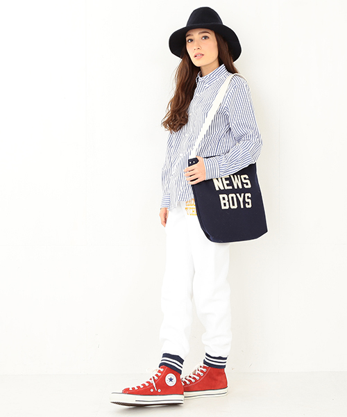 BEAMS BOY（ビームスボーイ）の「【FUDGE5月号掲載】BEAMS BOY / NEW ロンストエンブロイド ボタンダウン シャツ（シャツ/ブラウス・レディース・ブラック/ブルー・1/0）」の14枚目の写真