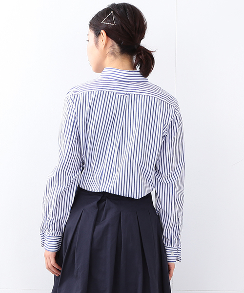 BEAMS BOY（ビームスボーイ）の「【FUDGE5月号掲載】BEAMS BOY / NEW ロンストエンブロイド ボタンダウン シャツ（シャツ/ブラウス・レディース・ブラック/ブルー・1/0）」の22枚目の写真