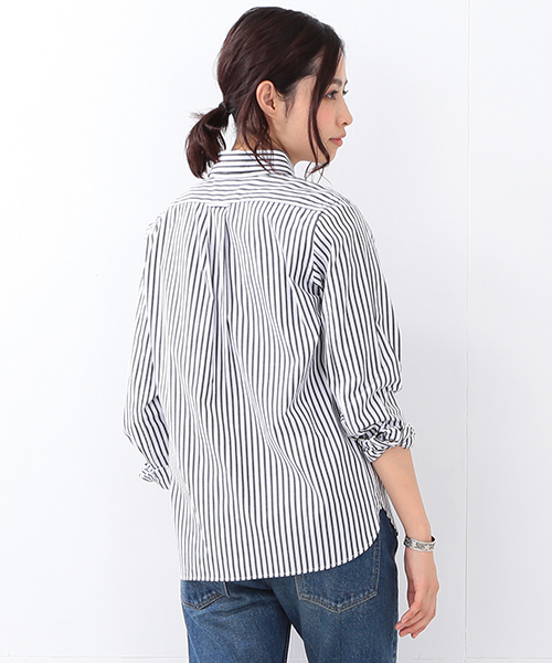 BEAMS BOY（ビームスボーイ）の「【FUDGE5月号掲載】BEAMS BOY / NEW ロンストエンブロイド ボタンダウン シャツ（シャツ/ブラウス・レディース・ブラック/ブルー・1/0）」の19枚目の写真