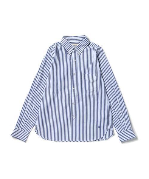 BEAMS BOY（ビームスボーイ）の「【FUDGE5月号掲載】BEAMS BOY / NEW ロンストエンブロイド ボタンダウン シャツ（シャツ/ブラウス・レディース・ブラック/ブルー・1/0）」の9枚目の写真