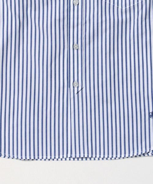 BEAMS BOY（ビームスボーイ）の「【FUDGE5月号掲載】BEAMS BOY / NEW ロンストエンブロイド ボタンダウン シャツ（シャツ/ブラウス・レディース・ブラック/ブルー・1/0）」の4枚目の写真