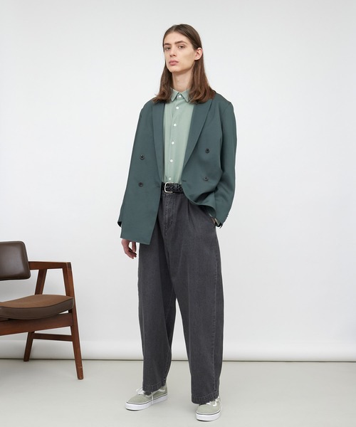 EMMA CLOTHES(エマクローズ)の「ブライトポプリンリラックススクエア レギュラーカラー シャツ(長袖)(シャツ/ブラウス・メンズ・グリーン系その他/ベージュ系その他/キナリ/ベージュ/ブラック・M/L)」の19枚目の写真
